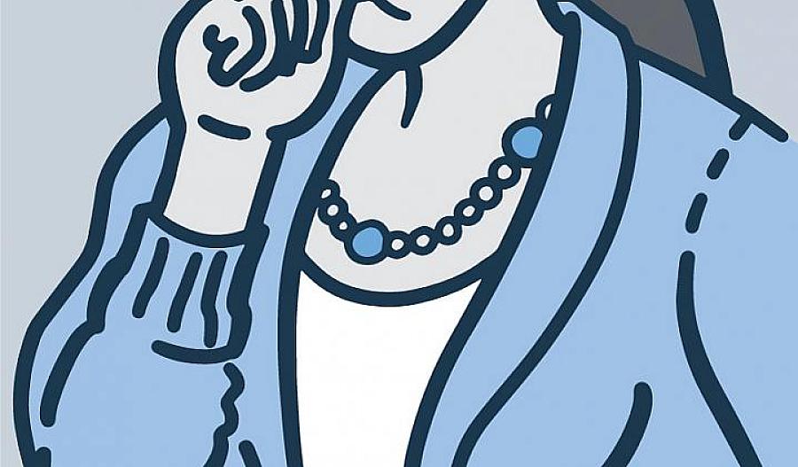 Ilustración de mujer con acidez estomacal