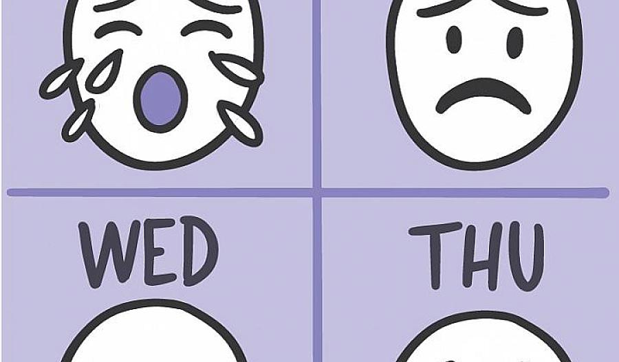 Ilustración de un calendario con iconos de estados de ánimo