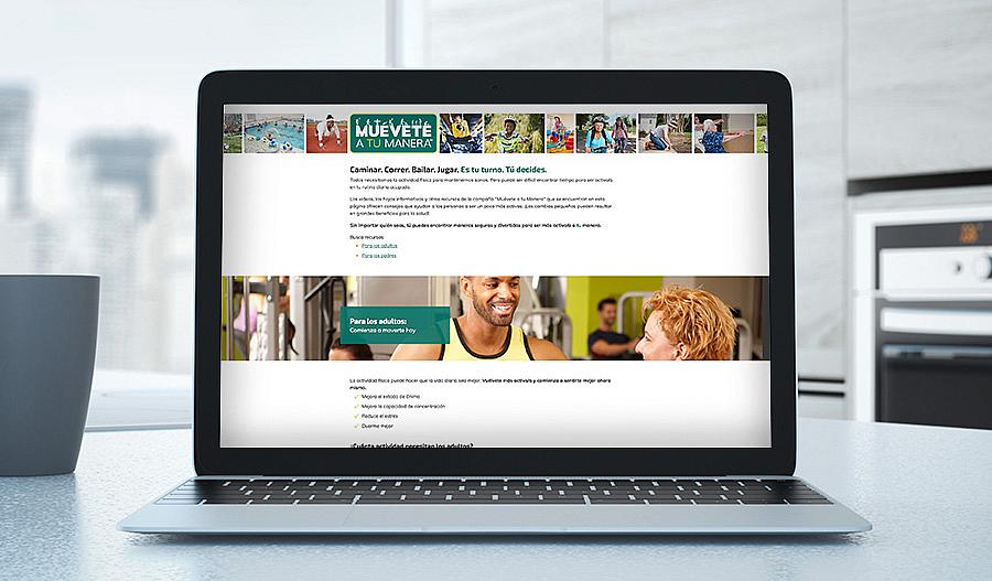 Captura de pantalla del sitio web Muévete a Tu Manera